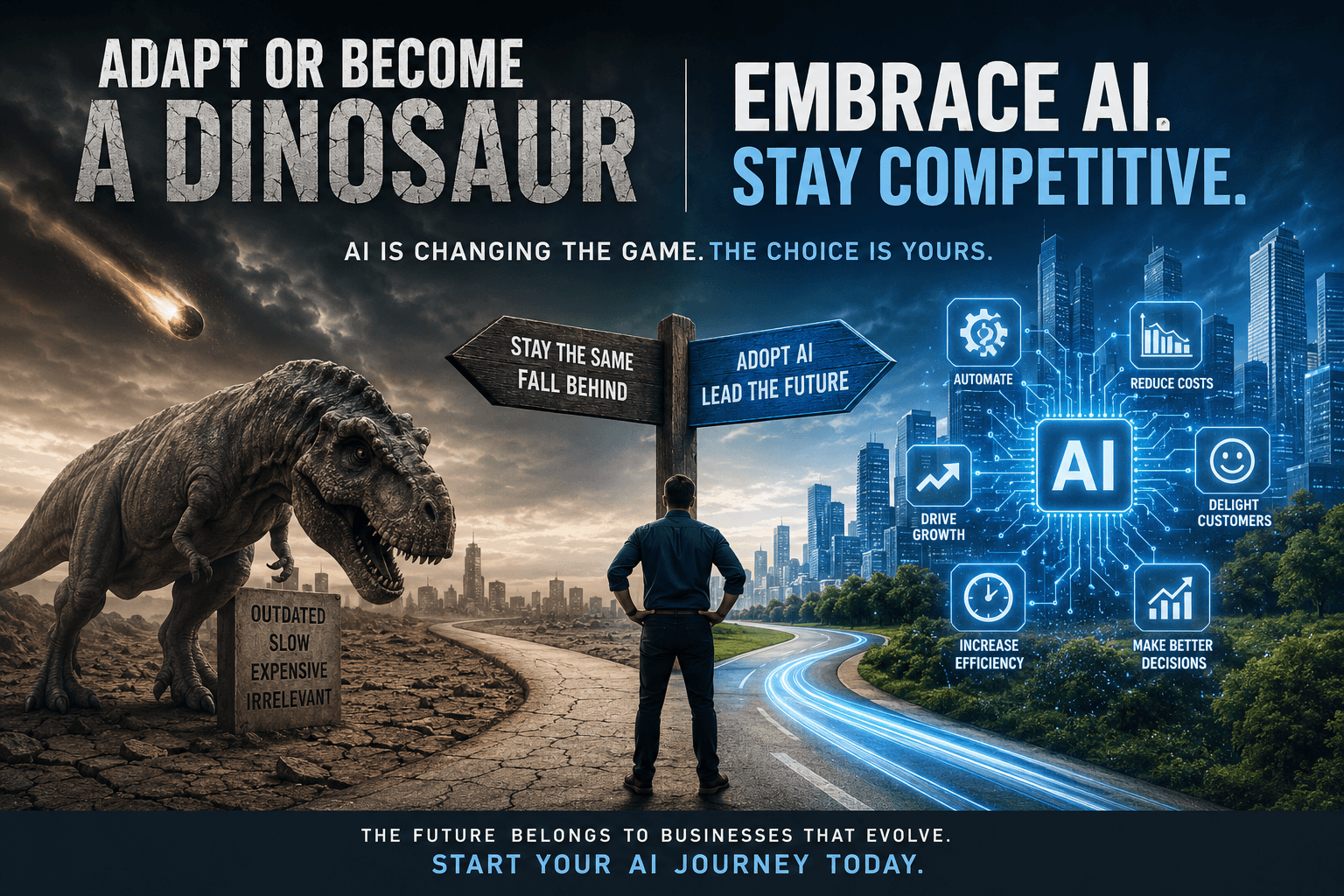 AI Adoption for Small Businesses: Adapt or Become a Dinosaur