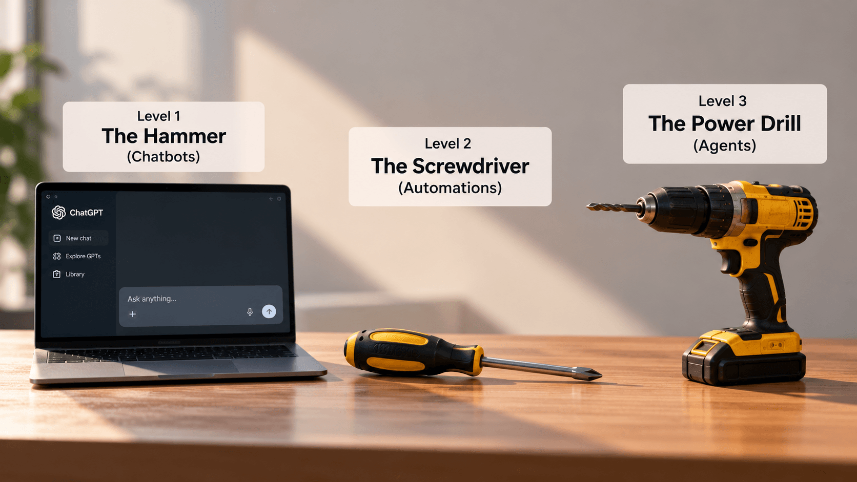 Three Levels of AI Tools